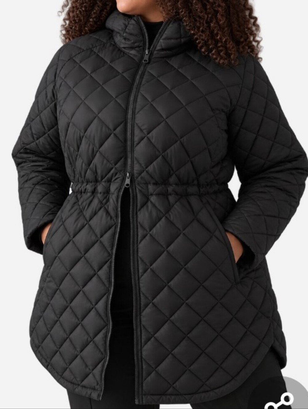 Athleta Whisper Featherless Parka Quilted Hooded Size 3X